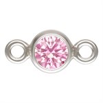 3.0mm Pink 3A CZ Bezel Connector AT
