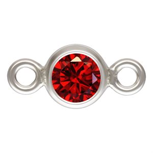 3.0mm Garnet 3A CZ Bezel Connector AT