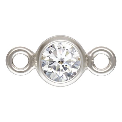 3.0mm White 3A CZ Bezel Connector AT 3.0mm White 3A CZ Bezel Connector AT