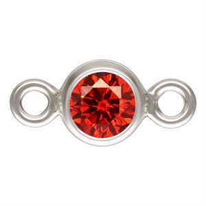 3.0mm Ruby 3A CZ Bezel Connector AT