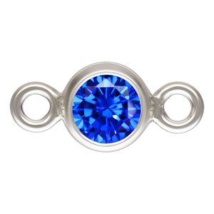3.0mm Sapphire 3A CZ Bezel Connector AT
