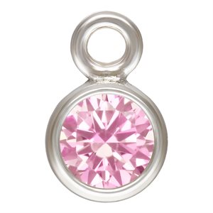 3.0mm Pink 3A CZ Bezel Drop AT