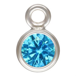 3.0mm Swiss Blue 3A CZ Bezel Drop AT