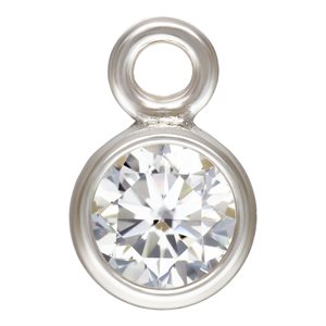 3.0mm White 3A CZ Bezel Drop AT