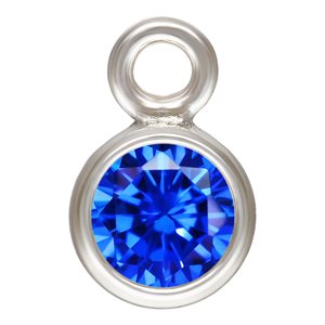 3.0mm Sapphire 3A CZ Bezel Drop AT