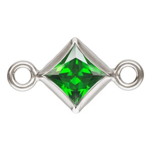 3.0mm Green 3A CZ Square Bezel Connector SPAT