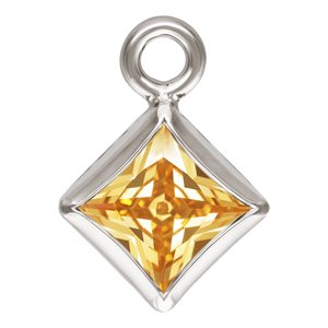 3.0mm Champagne 3A CZ Square Bezel Drop SPAT