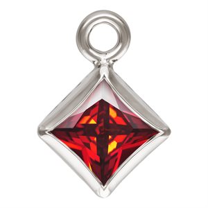 3.0mm Garnet 3A CZ Square Bezel Drop SPAT