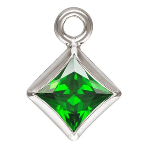 3.0mm Green 3A CZ Square Bezel Drop SPAT