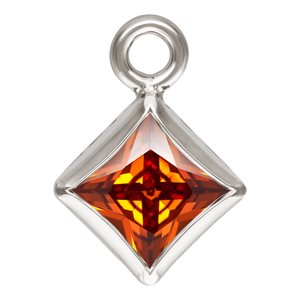 3.0mm Ruby 3A CZ Square Bezel Drop SPAT