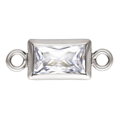 3.0x5.0mm White 3A CZ Rectangle Bezel Connector SPAT