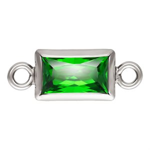3.0x5.0mm Green 3A CZ Rectangle Bezel Connector SPAT