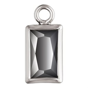 3.0x5.0mm Black 3A CZ Rectangle Bezel Drop SPAT