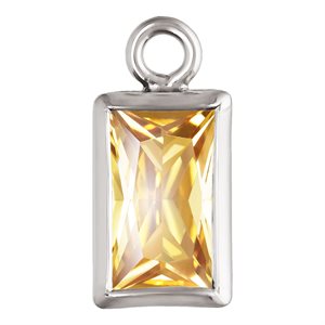 3.0x5.0mm Champagne 3A CZ Rectangle Bezel Drop SPAT