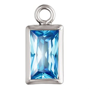 3.0x5.0mm Swiss Blue 3A CZ Rectangle Bezel Drop SPAT