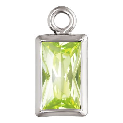 3.0x5.0mm Lime 3A CZ Rectangle Bezel Drop SPAT