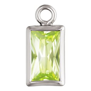 3.0x5.0mm Lime 3A CZ Rectangle Bezel Drop SPAT