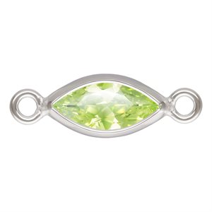3.0x6.0mm Lime 3A CZ Marquise Bezel Connector SPAT