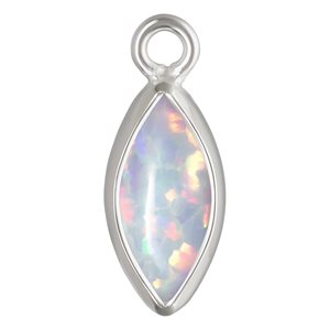 3.0x6.0mm White Bello Opal Marquise Bezel Drop SPAT