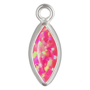 3.0x6.0mm Hot Pink Bello Opal Marquise Bezel Drop SPAT