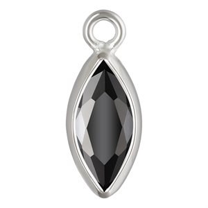 3.0x6.0mm Black 3A CZ Marquise Bezel Drop SPAT
