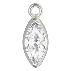 3.0x6.0mm White 3A CZ Marquise Bezel Drop SPAT