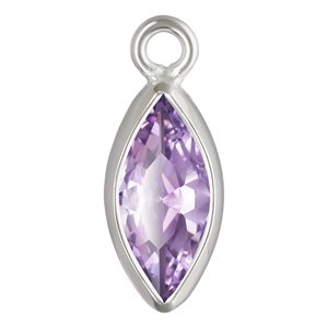 3.0x6.0mm Light Amethyst 3A CZ Marquise Bezel Drop SPAT