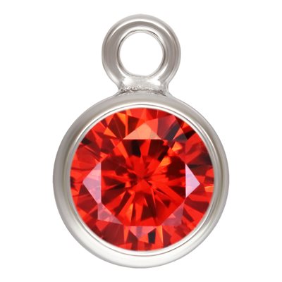 4.0mm Ruby 3A CZ Bezel Drop AT