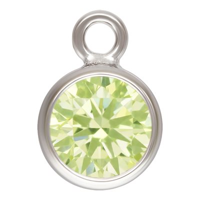 4.0mm Lime 3A CZ Bezel Drop AT 4.0mm Lime 3A CZ Bezel Drop AT