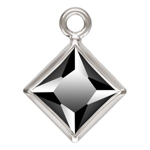 4.0mm Black 3A CZ Square Bezel Drop SPAT