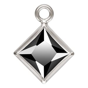 4.0mm Black 3A CZ Square Bezel Drop SPAT