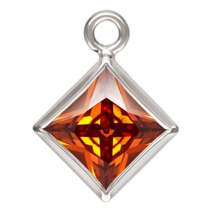 4.0mm Ruby 3A CZ Square Bezel Drop SPAT