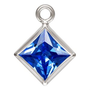 4.0mm Sapphire 3A CZ Square Bezel Drop SPAT
