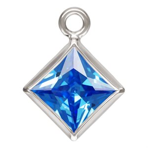 4.0mm Sapphire 3A CZ Square Bezel Drop SPAT