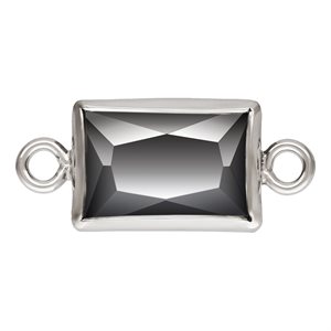 4.0x6.0mm Black 3A CZ Rectangle Bezel Connector SPAT