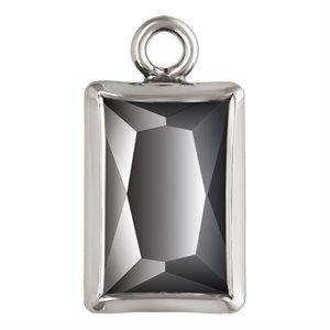 4.0x6.0mm Black 3A CZ Rectangle Bezel Drop SPAT