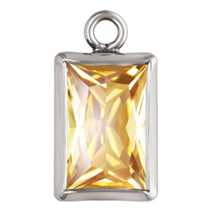 4.0x6.0mm Champagne 3A CZ Rectangle Bezel Drop SPAT