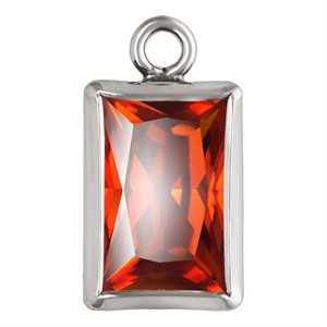4.0x6.0mm Ruby 3A CZ Rectangle Bezel Drop SPAT