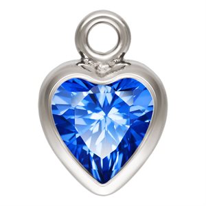 4.0mm Sapphire 3A CZ Heart Bezel Drop SPAT