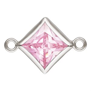 5.0mm Pink 3A CZ Square Bezel Connector SPAT