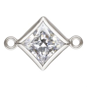 5.0mm White 3A CZ Square Bezel Connector SPAT