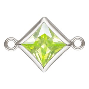 5.0mm Lime 3A CZ Square Bezel Connector SPAT