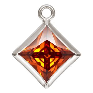 5.0mm Ruby 3A CZ Square Bezel Drop SPAT