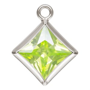 5.0mm Lime 3A CZ Square Bezel Drop SPAT