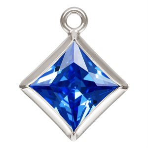 5.0mm Sapphire 3A CZ Square Bezel Drop SPAT
