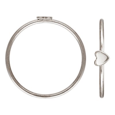 3.5mm Heart Stacking Ring Size 5 AT 3.5mm Heart Stacking Ring Size 5 AT