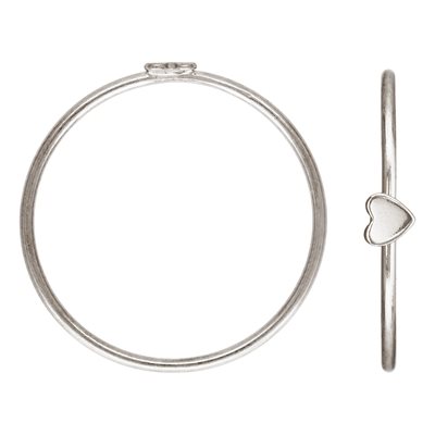 3.5mm Heart Stacking Ring Size 8 AT 3.5mm Heart Stacking Ring Size 8 AT