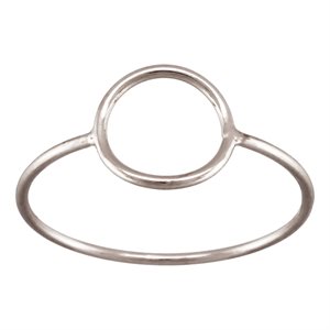 10mm Open Circle Ring (1mm Wire) Size 10 AT