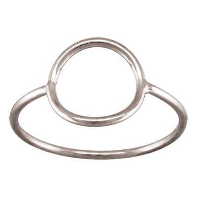 10mm Open Circle Ring (1mm Wire) Size 6 AT
