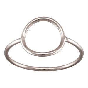 10mm Open Circle Ring (1mm Wire) Size 6 AT